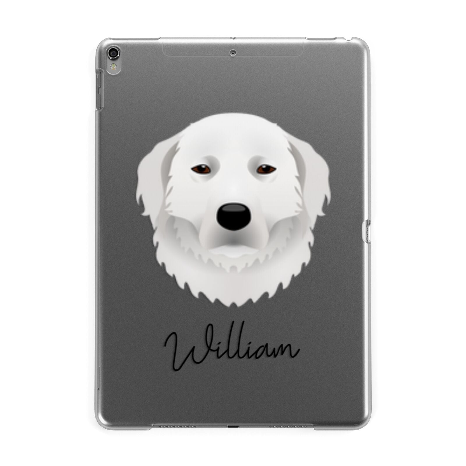 Maremma Sheepdog Personalised Apple iPad Grey Case