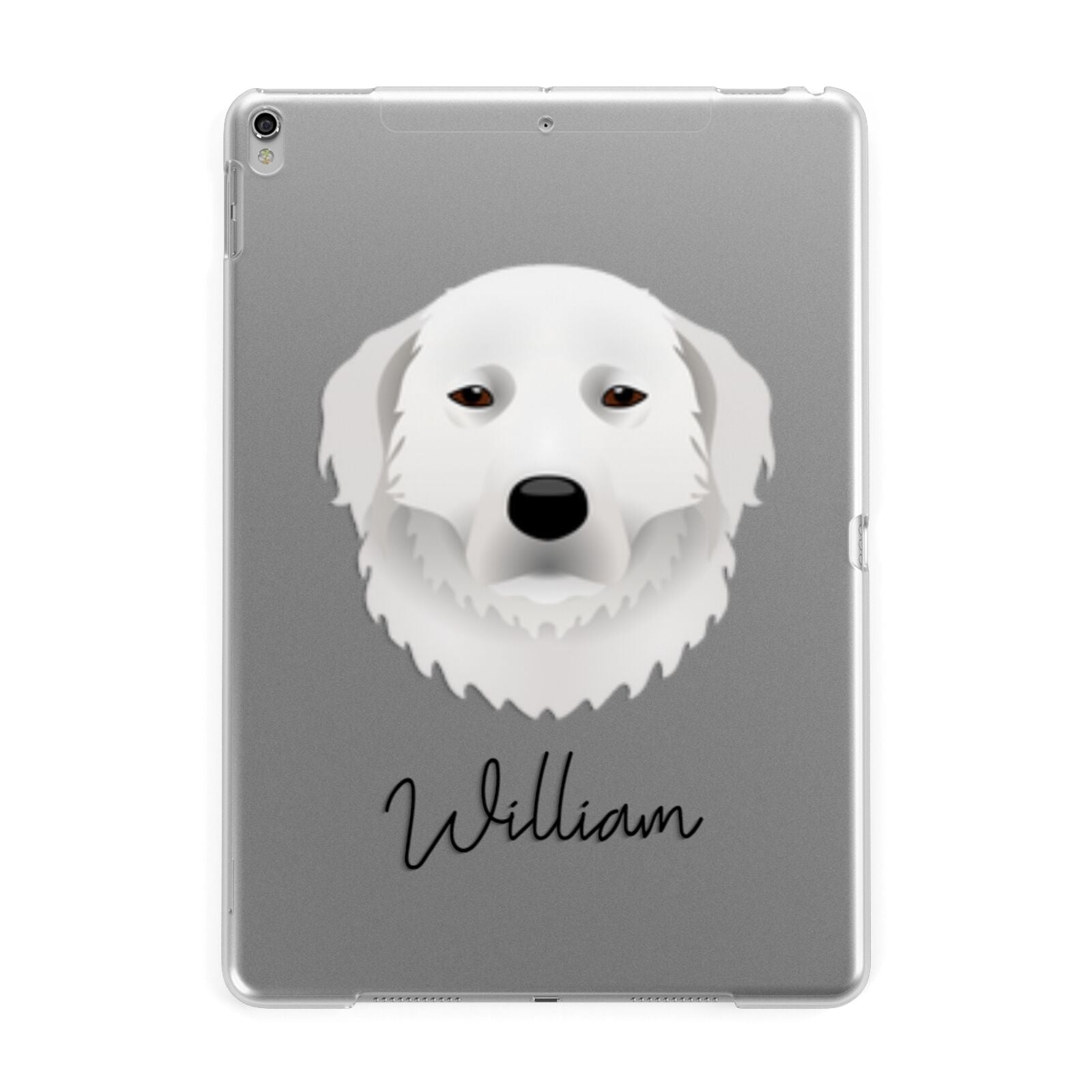 Maremma Sheepdog Personalised Apple iPad Silver Case