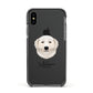 Maremma Sheepdog Personalised Apple iPhone Xs Impact Case Black Edge on Black Phone