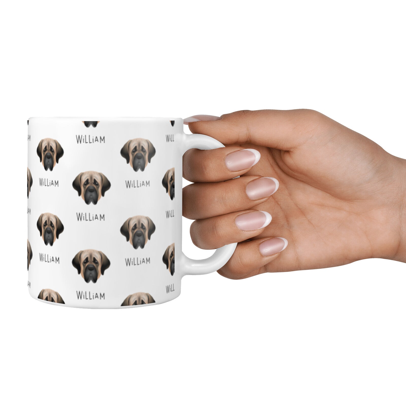 Mastiff Icon with Name 10oz Mug Alternative Image 4