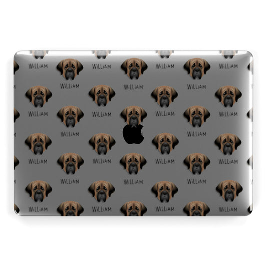 Mastiff Icon with Name Apple MacBook Case