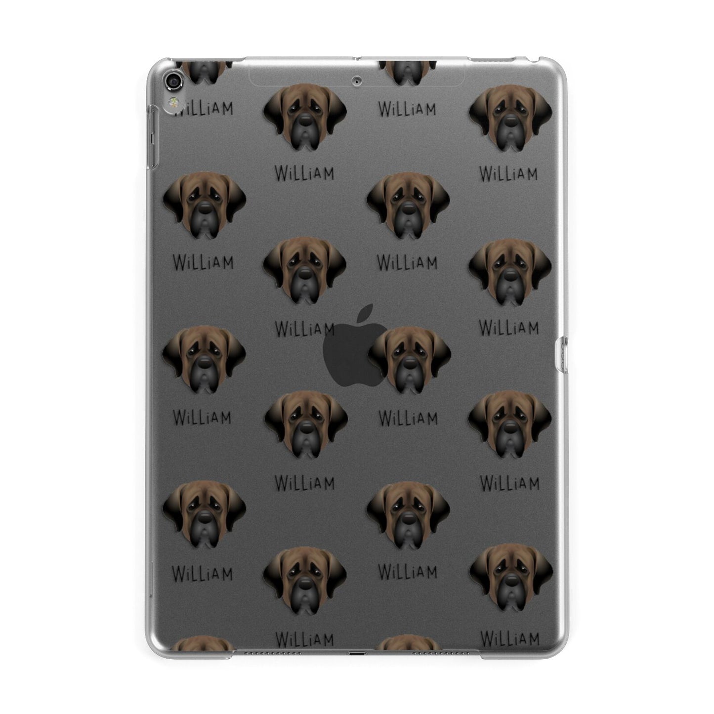 Mastiff Icon with Name Apple iPad Grey Case