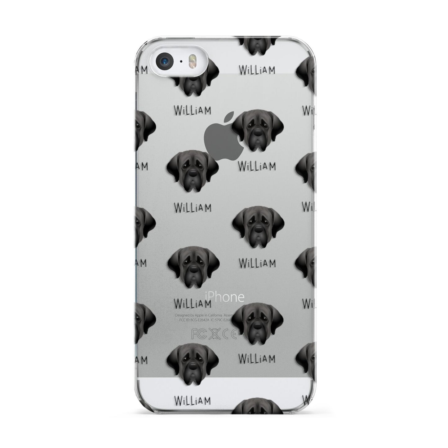 Mastiff Icon with Name Apple iPhone 5 Case