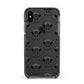 Mastiff Icon with Name Apple iPhone Xs Impact Case Black Edge on Black Phone
