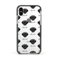 Mastiff Icon with Name Apple iPhone Xs Impact Case Black Edge on Silver Phone