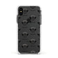 Mastiff Icon with Name Apple iPhone Xs Impact Case White Edge on Black Phone