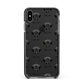 Mastiff Icon with Name Apple iPhone Xs Max Impact Case Black Edge on Black Phone