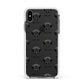Mastiff Icon with Name Apple iPhone Xs Max Impact Case White Edge on Black Phone