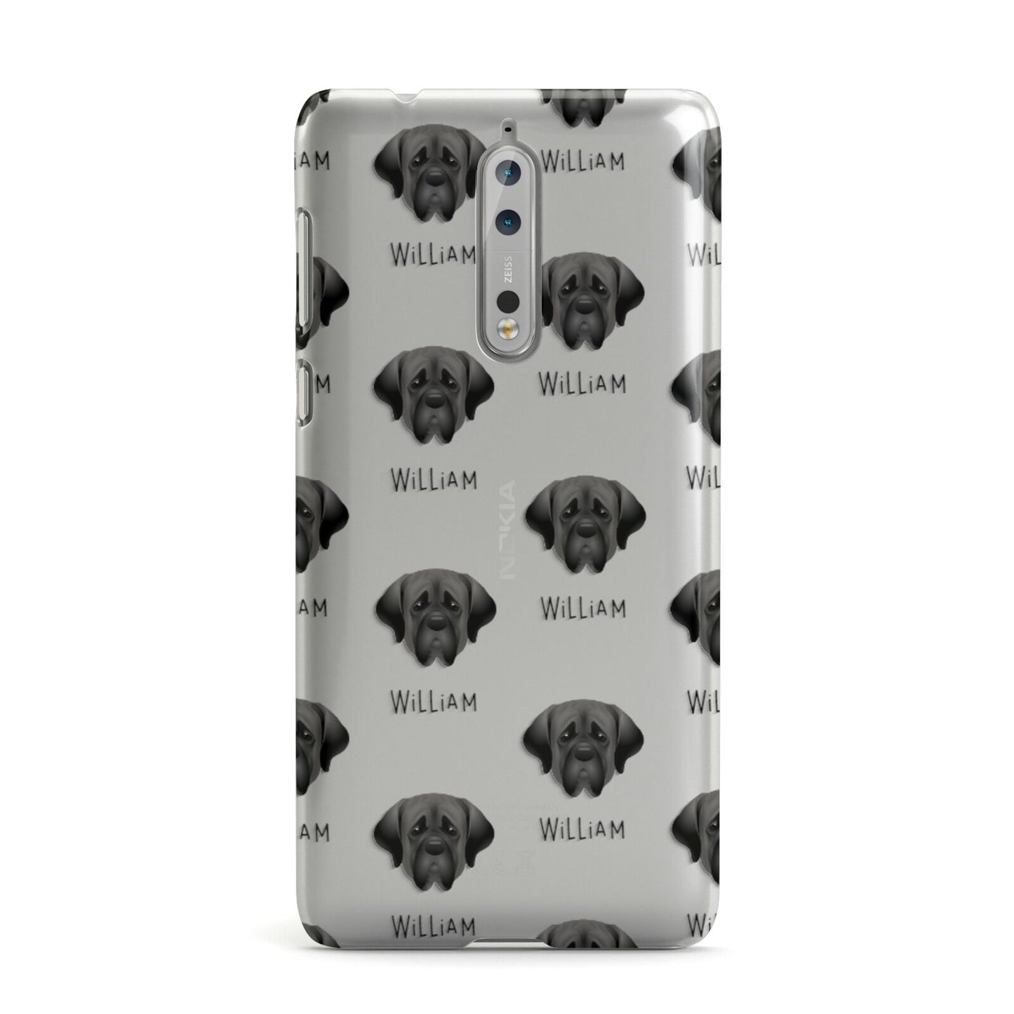 Mastiff Icon with Name Nokia Case