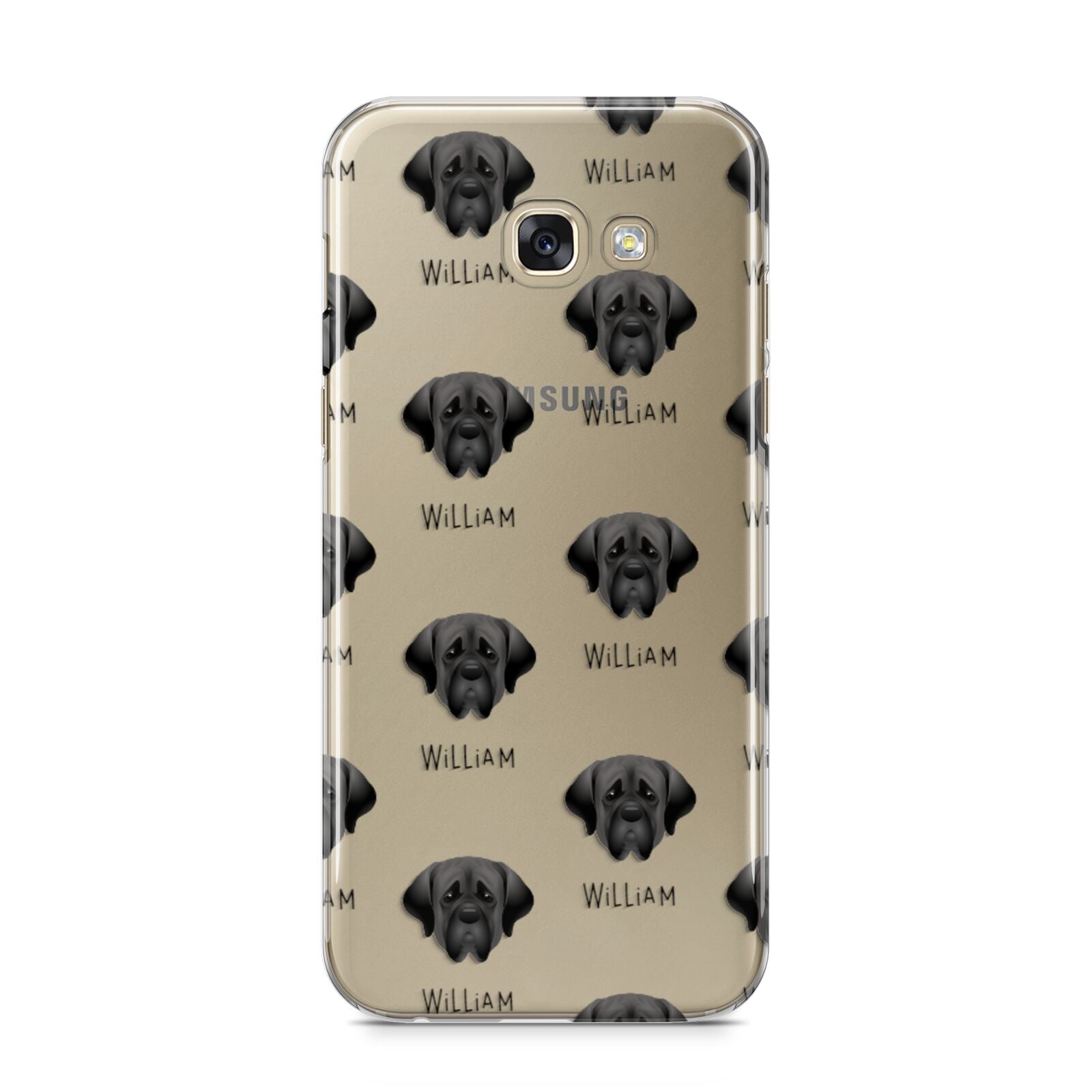 Mastiff Icon with Name Samsung Galaxy A5 2017 Case on gold phone