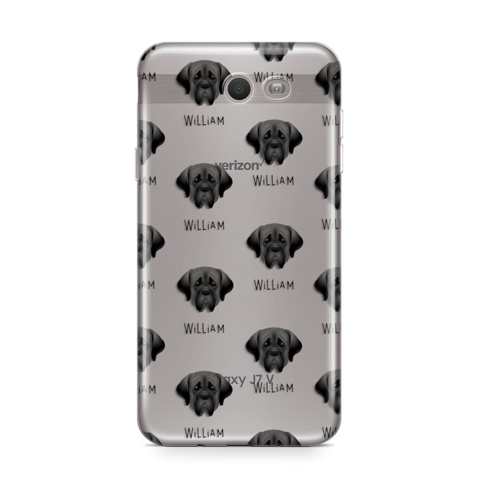Mastiff Icon with Name Samsung Galaxy J7 2017 Case