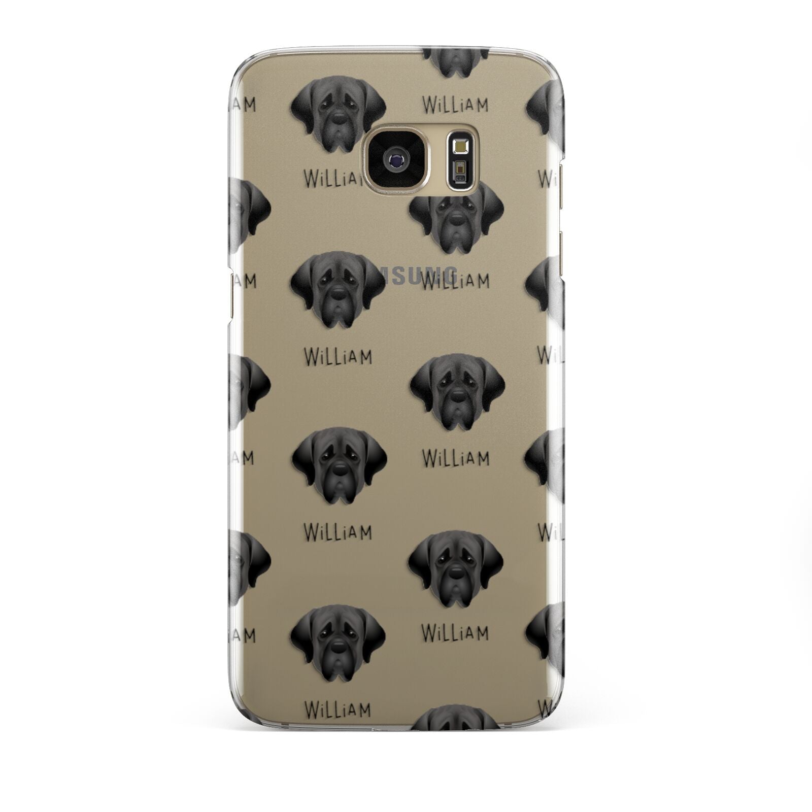 Mastiff Icon with Name Samsung Galaxy S7 Edge Case