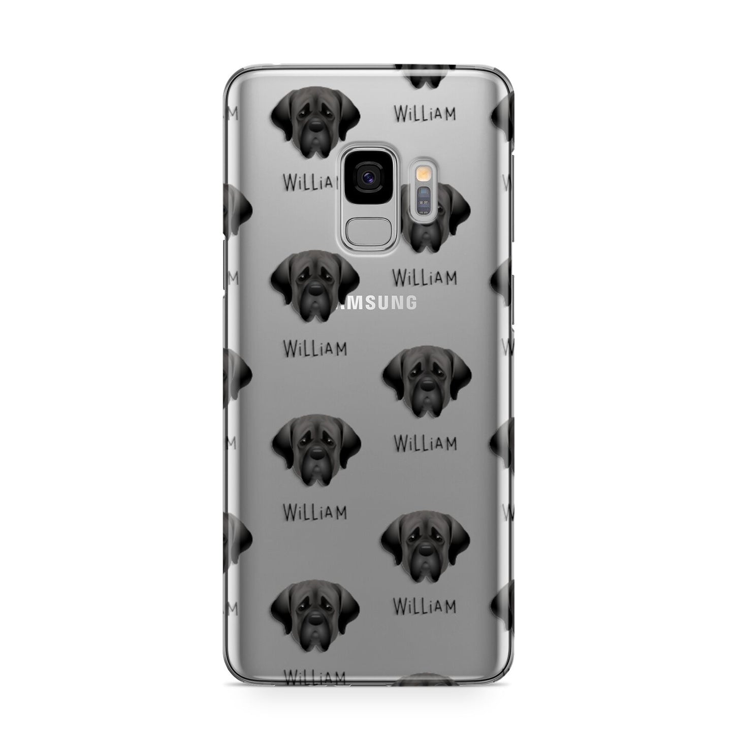 Mastiff Icon with Name Samsung Galaxy S9 Case