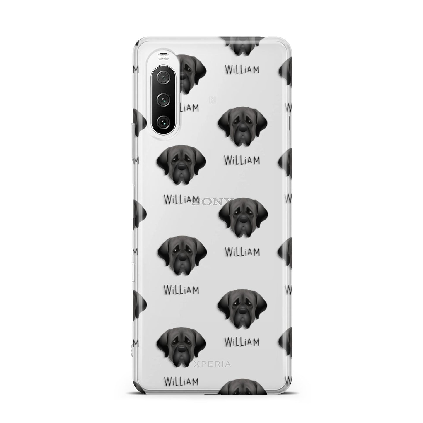 Mastiff Icon with Name Sony Xperia 10 III Case