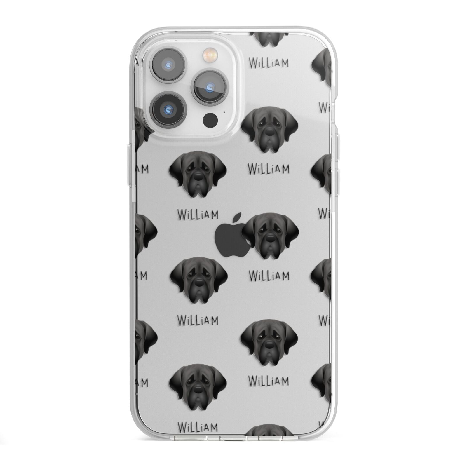 Mastiff Icon with Name iPhone 13 Pro Max TPU Impact Case with White Edges