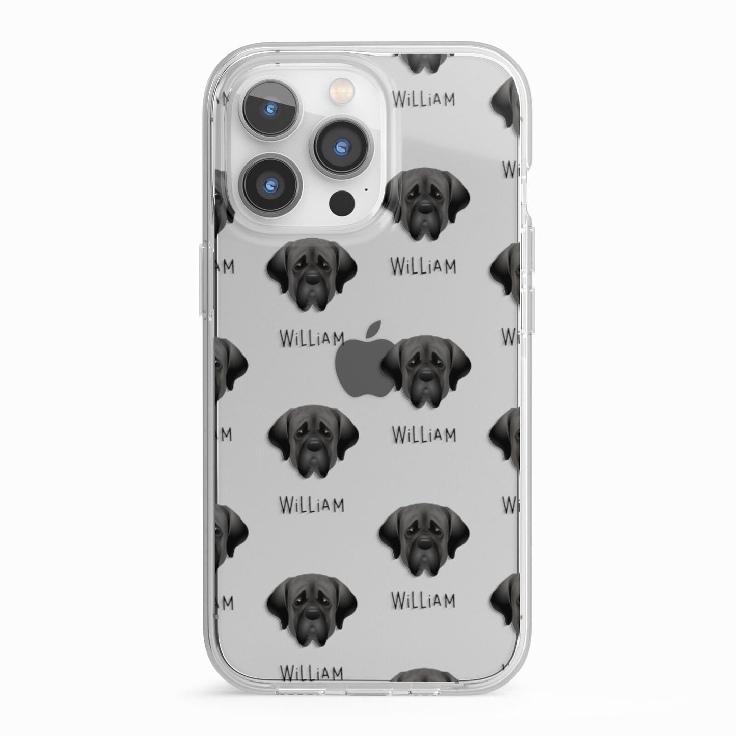 Mastiff Icon with Name iPhone 13 Pro TPU Impact Case with White Edges