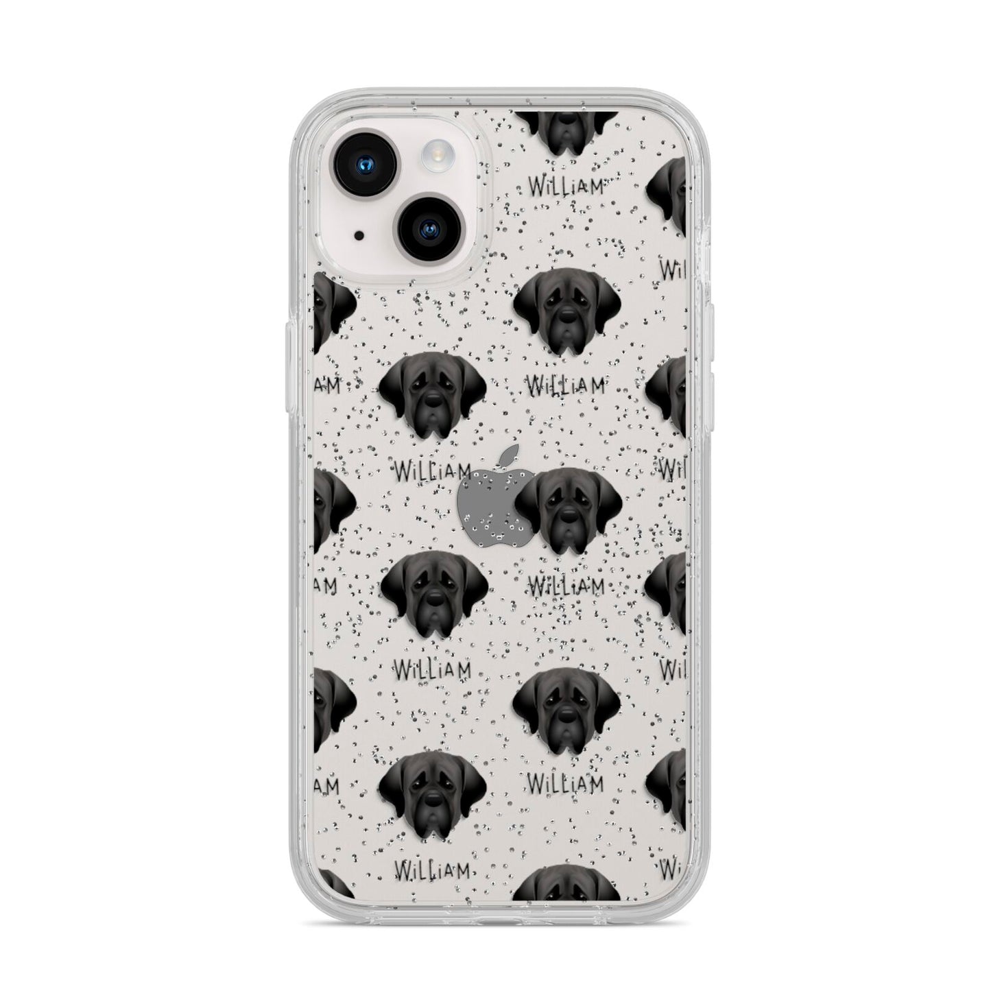 Mastiff Icon with Name iPhone 14 Plus Glitter Tough Case Starlight