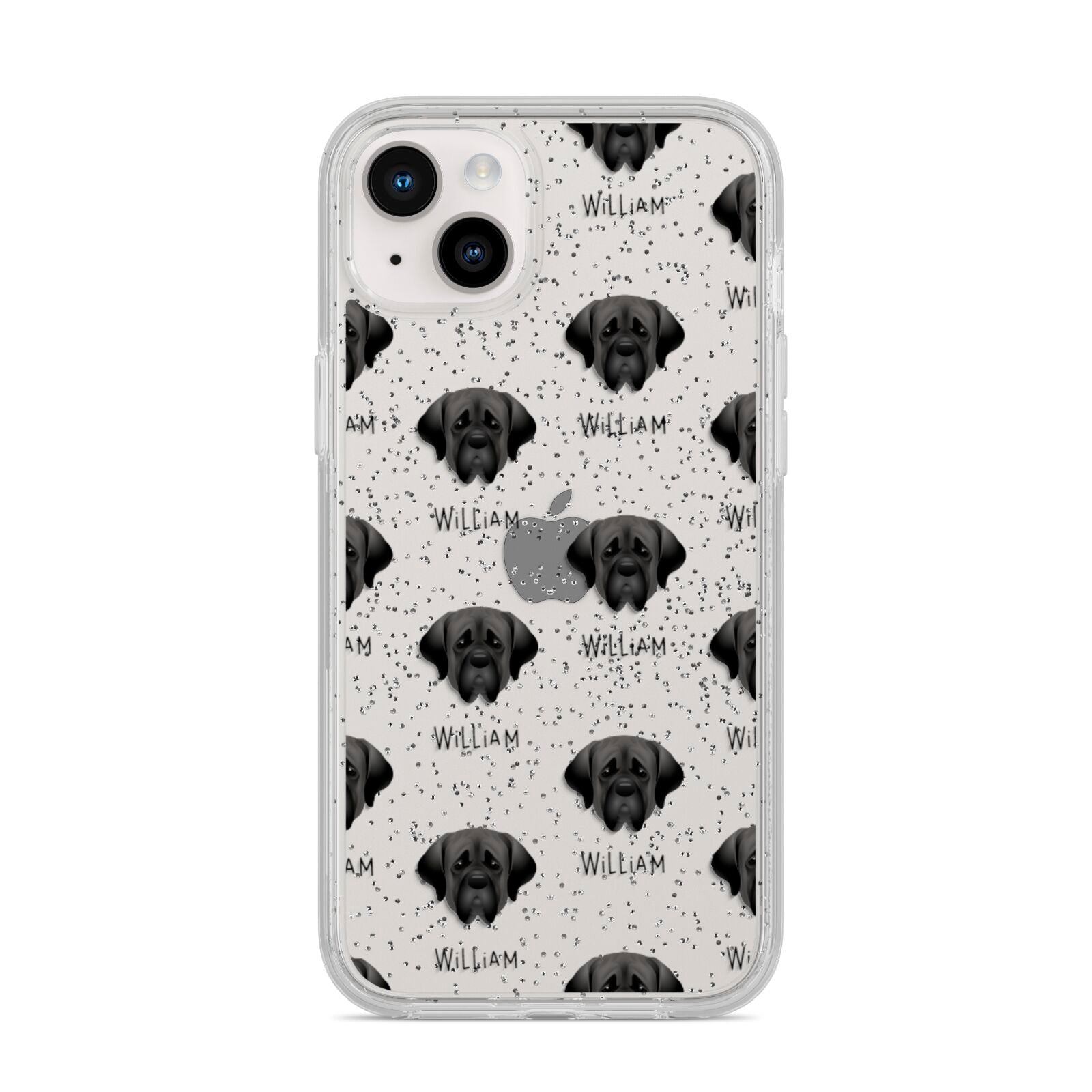 Mastiff Icon with Name iPhone 14 Plus Glitter Tough Case Starlight