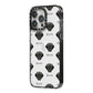 Mastiff Icon with Name iPhone 14 Pro Max Black Impact Case Side Angle on Silver phone