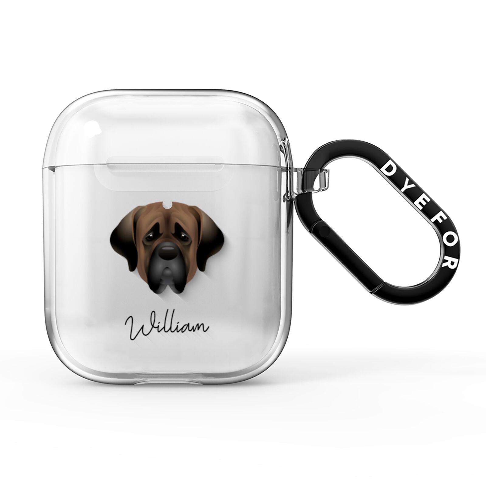 Mastiff Personalised AirPods Clear Case