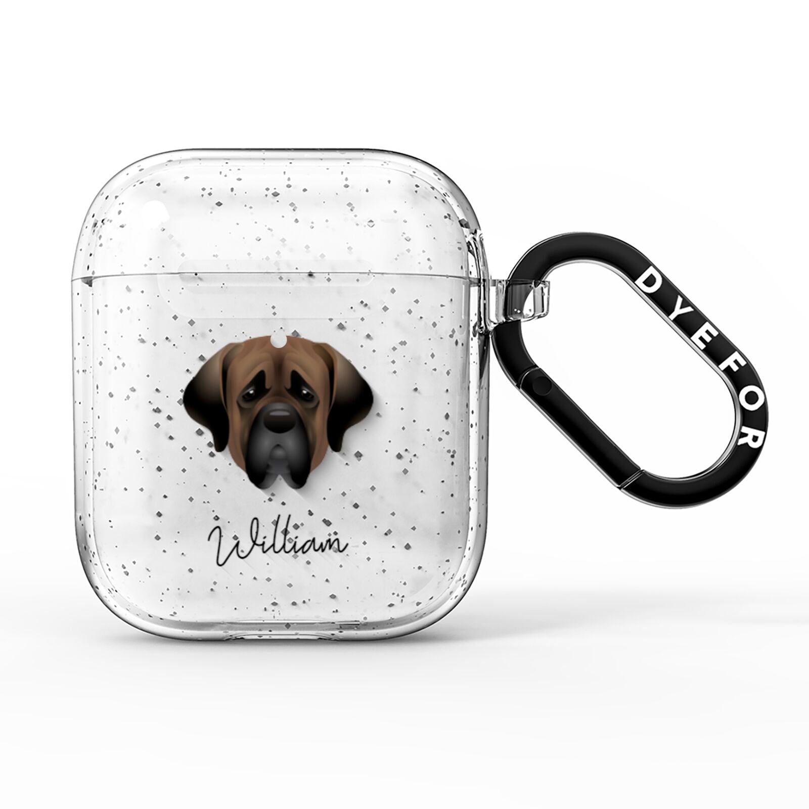Mastiff Personalised AirPods Glitter Case