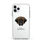Mastiff Personalised Apple iPhone 11 Pro in Silver with White Impact Case
