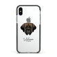 Mastiff Personalised Apple iPhone Xs Impact Case Black Edge on Silver Phone