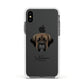Mastiff Personalised Apple iPhone Xs Impact Case White Edge on Black Phone