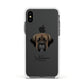 Mastiff Personalised Apple iPhone Xs Impact Case White Edge on Black Phone