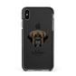 Mastiff Personalised Apple iPhone Xs Max Impact Case Black Edge on Black Phone