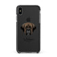 Mastiff Personalised Apple iPhone Xs Max Impact Case Black Edge on Black Phone