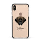 Mastiff Personalised Apple iPhone Xs Max Impact Case Black Edge on Gold Phone