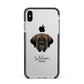 Mastiff Personalised Apple iPhone Xs Max Impact Case Black Edge on Silver Phone