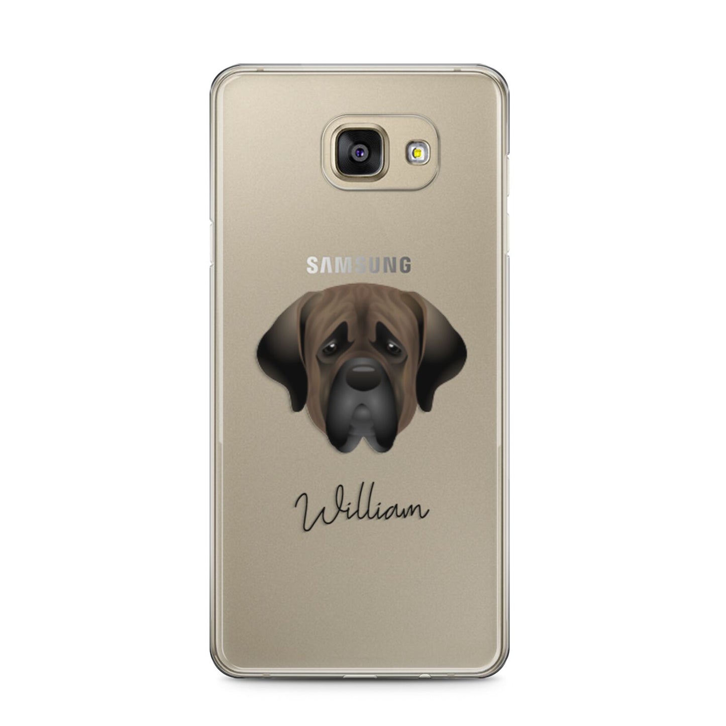 Mastiff Personalised Samsung Galaxy A5 2016 Case on gold phone
