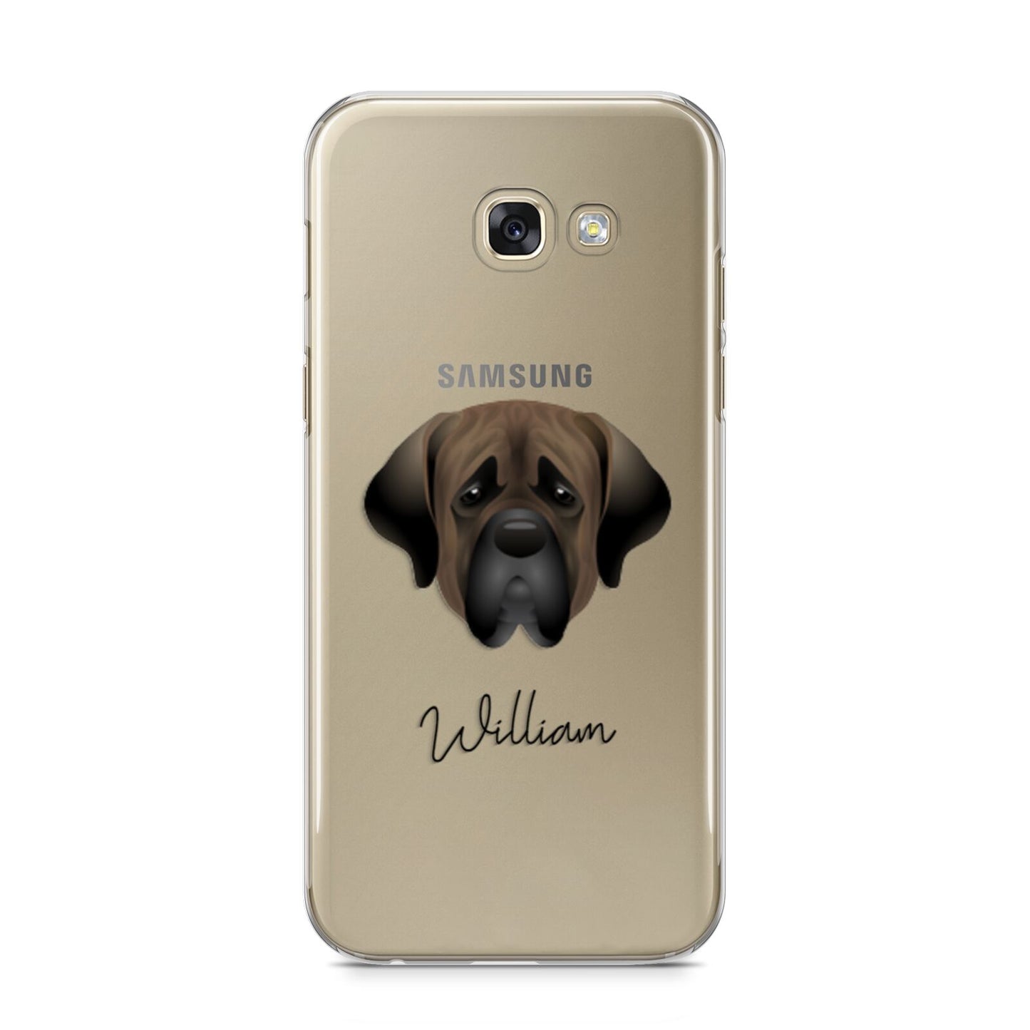 Mastiff Personalised Samsung Galaxy A5 2017 Case on gold phone