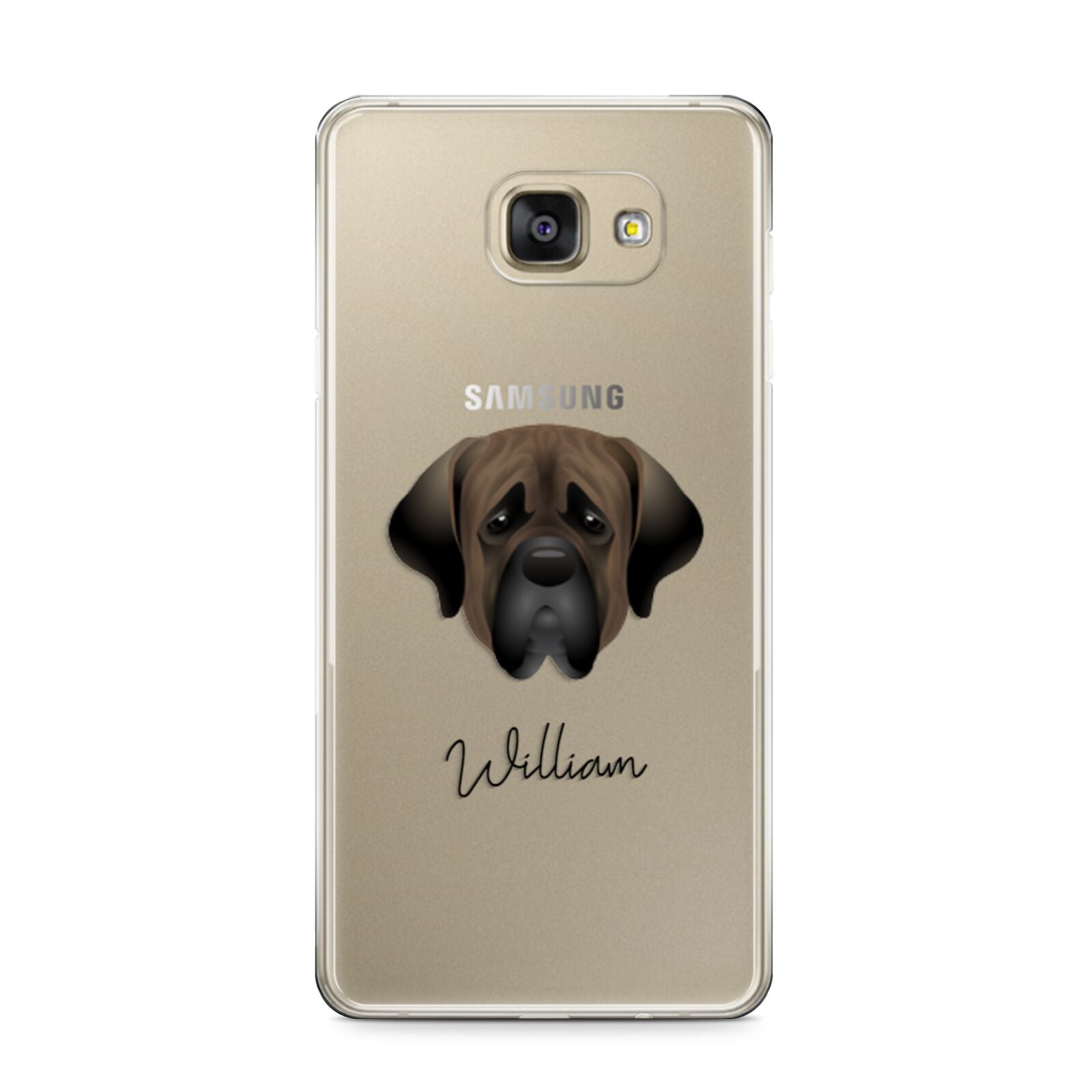 Mastiff Personalised Samsung Galaxy A9 2016 Case on gold phone