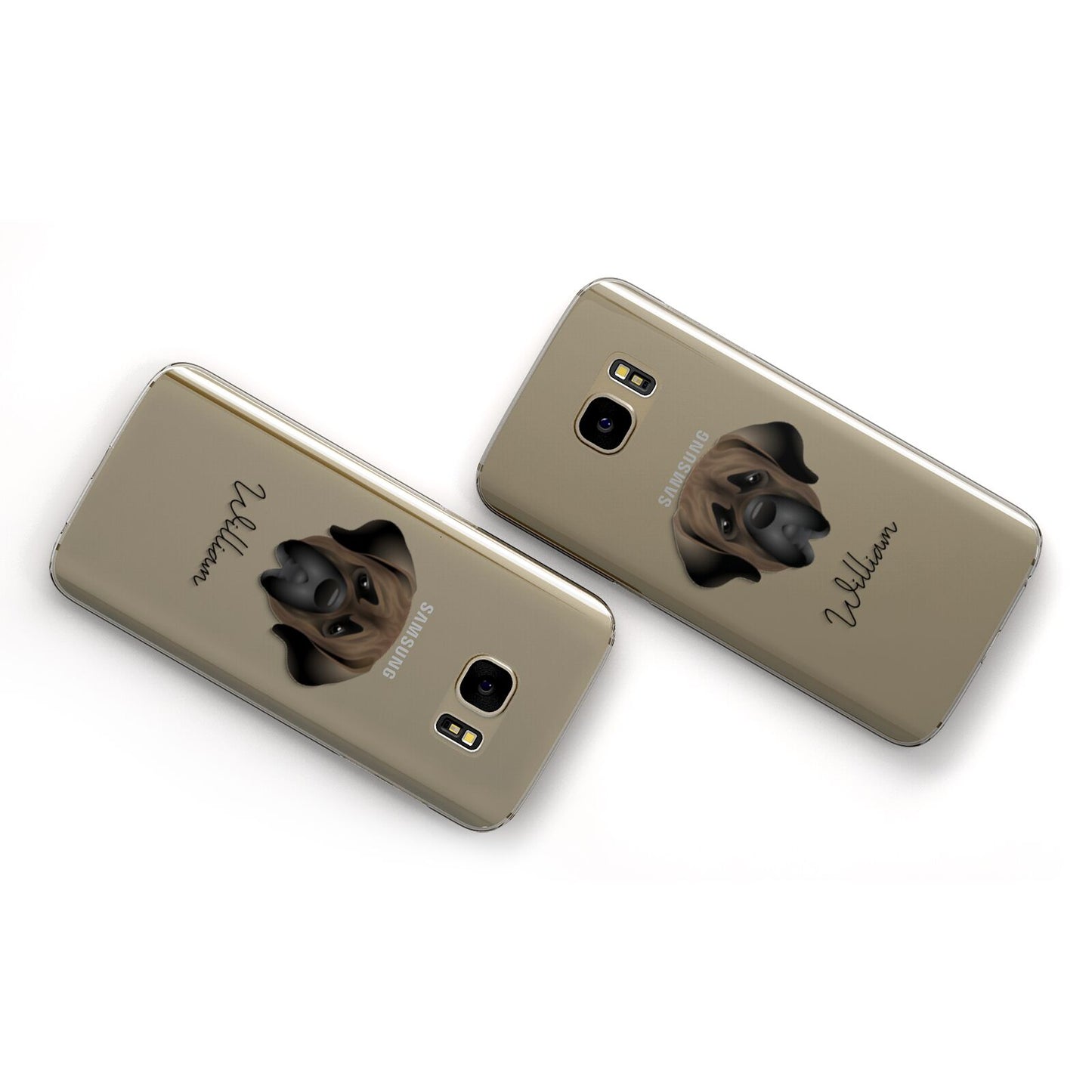 Mastiff Personalised Samsung Galaxy Case Flat Overview