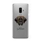 Mastiff Personalised Samsung Galaxy S9 Plus Case on Silver phone