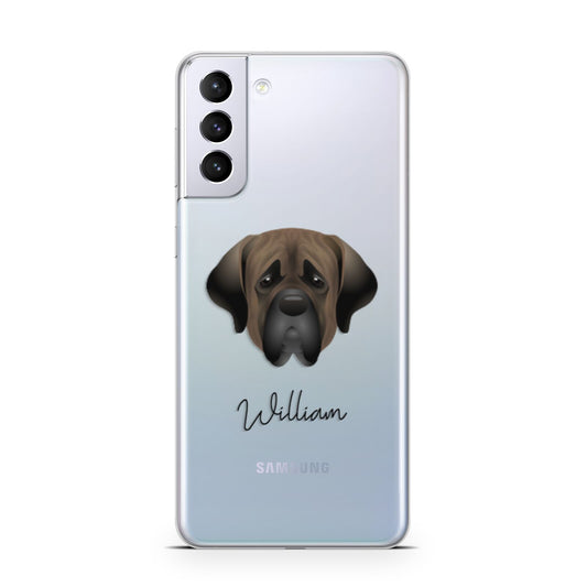Mastiff Personalised Samsung S21 Plus Phone Case