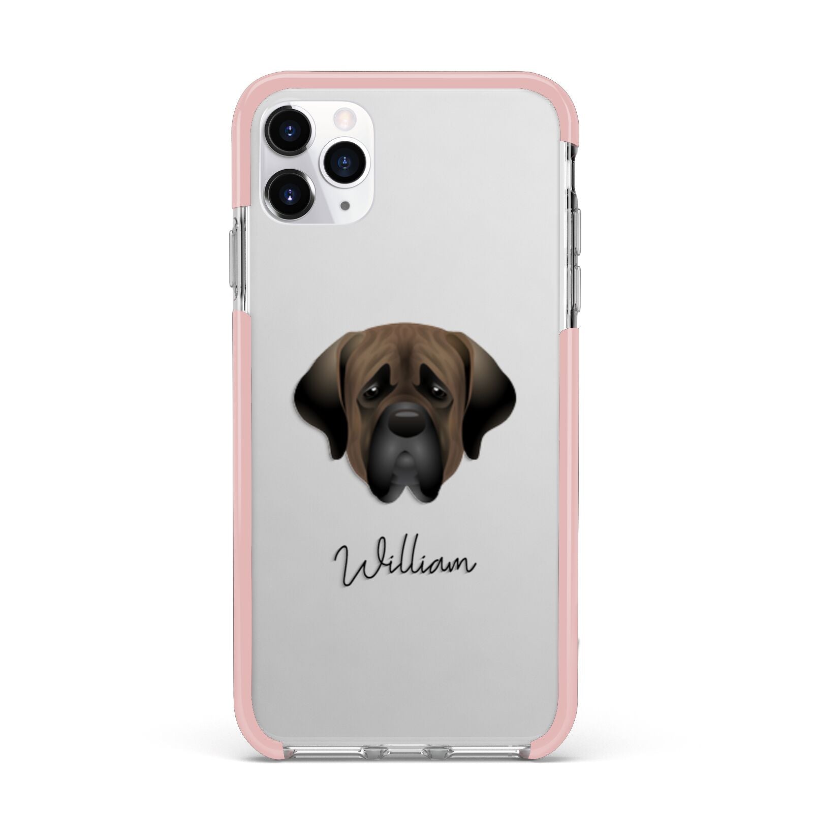 Mastiff Personalised iPhone 11 Pro Max Impact Pink Edge Case
