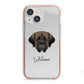 Mastiff Personalised iPhone 13 Mini TPU Impact Case with Pink Edges