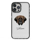 Mastiff Personalised iPhone 13 Pro Max Black Impact Case on Silver phone