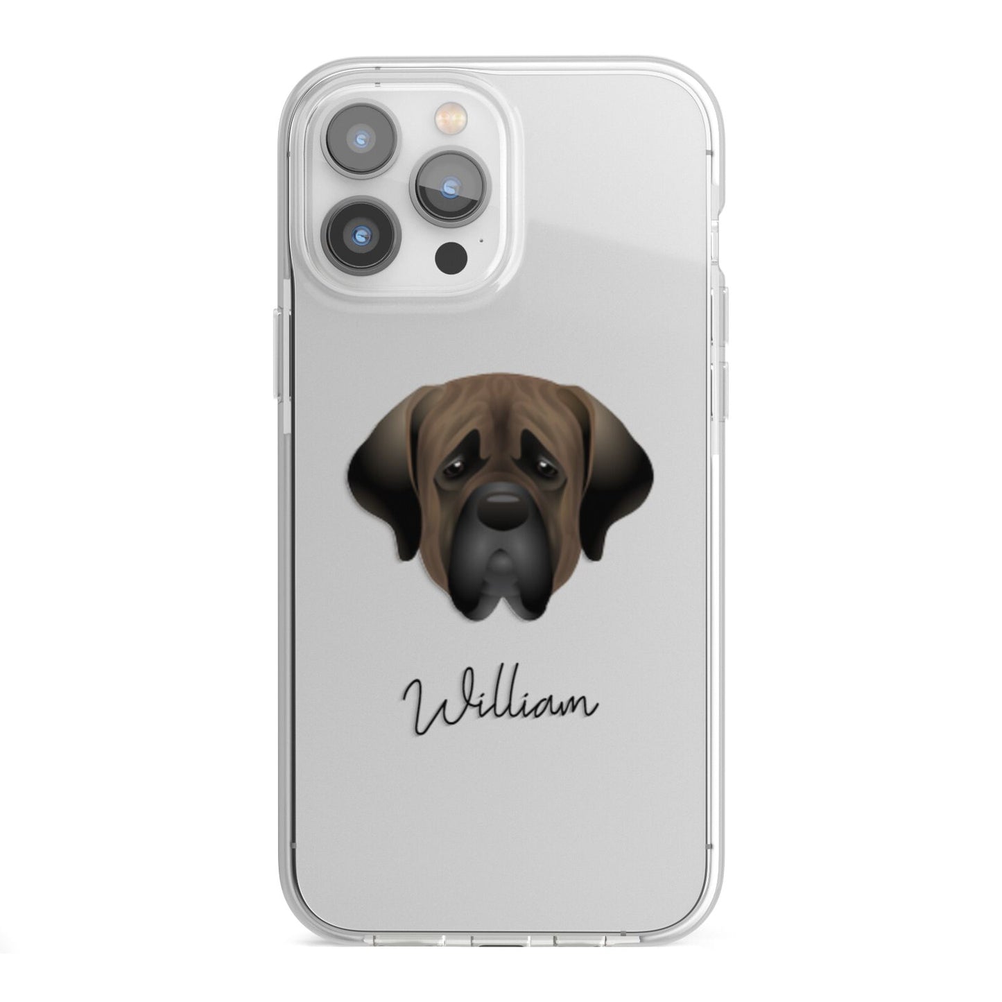 Mastiff Personalised iPhone 13 Pro Max TPU Impact Case with White Edges