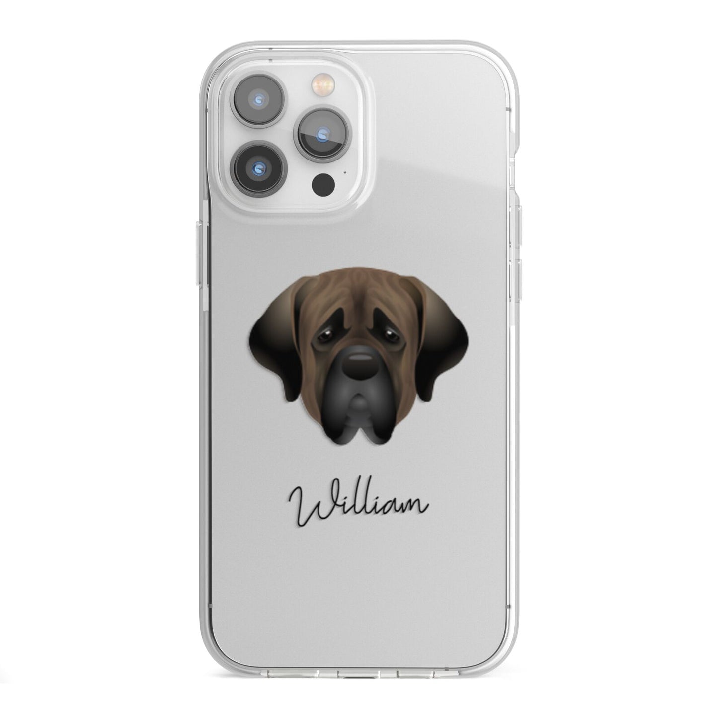 Mastiff Personalised iPhone 13 Pro Max TPU Impact Case with White Edges