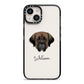 Mastiff Personalised iPhone 14 Black Impact Case on Silver phone