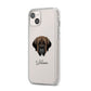 Mastiff Personalised iPhone 14 Plus Clear Tough Case Starlight Angled Image
