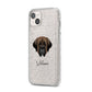 Mastiff Personalised iPhone 14 Plus Glitter Tough Case Starlight Angled Image