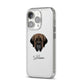 Mastiff Personalised iPhone 14 Pro Clear Tough Case Silver Angled Image
