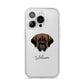 Mastiff Personalised iPhone 14 Pro Clear Tough Case Silver