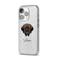 Mastiff Personalised iPhone 14 Pro Glitter Tough Case Silver Angled Image